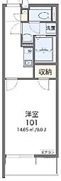 クレイノグローリア4 1Kの間取図画像