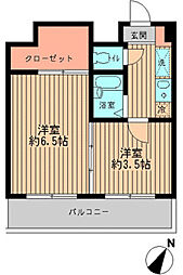 ルミエール巣鴨 1DKの間取図画像