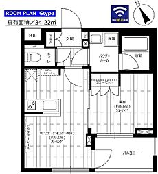 グランドコンシェルジュ千駄ヶ谷 1LDKの間取図画像