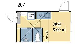 Musa北千住 ワンルームの間取図画像
