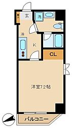 旗の台Apartment 1Kの間取図画像