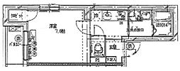 シャルマンルージュ 1Kの間取図画像