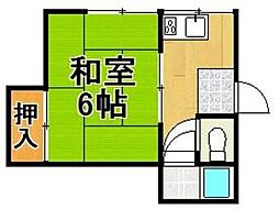 ときわコーポ 1Kの間取図画像