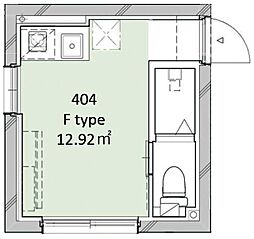 PROTO笹塚1 ワンルームの間取図画像
