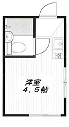 フォーチュン中野新橋 ワンルームの間取図画像