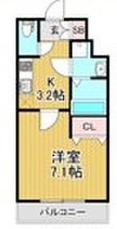 堺市北区金岡町アパート 1Kの間取図画像