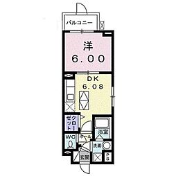 ビーチサイドパーク 1DKの間取図画像