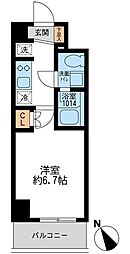 アーデン門前仲町 1Kの間取図画像