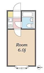 ポルシェ二子玉川 1Kの間取図画像