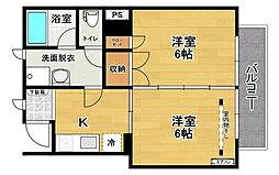 ガーデンテラス細沼A 2Kの間取図画像