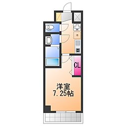 LUXEなかもず 1Kの間取図画像