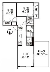 オガワビレッジ 2LDKの間取図画像