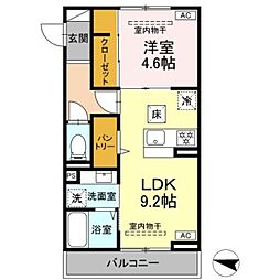 ルドベキア湘南台 1LDKの間取図画像