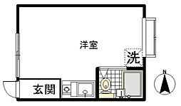 アズロイヤル ワンルームの間取図画像