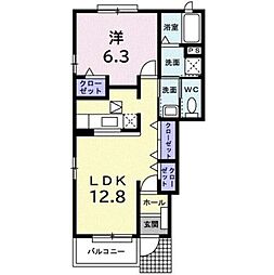 カームリー・カーサ3 1LDKの間取図画像
