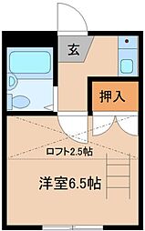 レオパレス東千葉第8 1階1Kの間取り