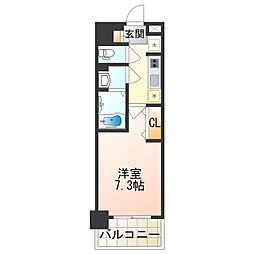 Luxe今里II 13階1Kの間取り