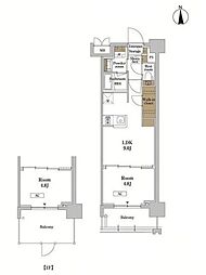 RJRプレシア蒲田 1LDKの間取図画像