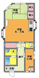 PMZ 2DKの間取図画像