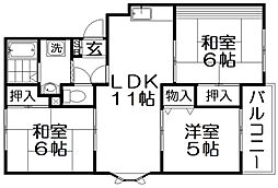 エミネンス・西方 3LDKの間取図画像