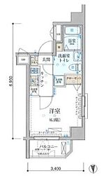 JR中央線 中野駅 徒歩9分の賃貸マンション 4階1Kの間取り