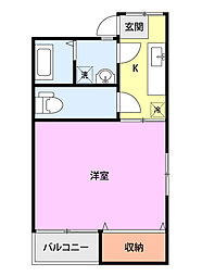 ライフインサカイ3号館 1階1Kの間取り