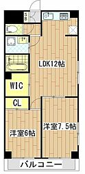 イチコウハイム 2LDKの間取図画像