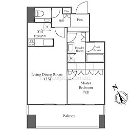 麻布台ヒルズ　レジデンスＢ 7階1LDKの間取り
