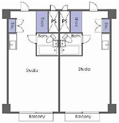 あるゾウパレス沢口町 ワンルームの間取図画像