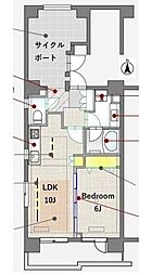 HF学芸大学レジデンス 1LDKの間取図画像