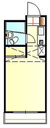 ヴィラ鷹の台 ワンルームの間取図画像
