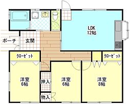リバーストーン 3LDKの間取図画像