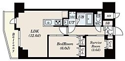 S-RESIDENCE駒沢大学駅前 1SLDKの間取図画像