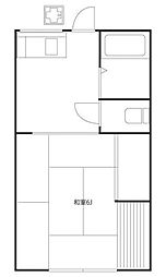 コーポ阿部 2階1Kの間取り