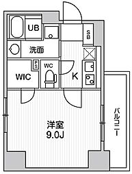 ブラウ菊川 1Kの間取図画像