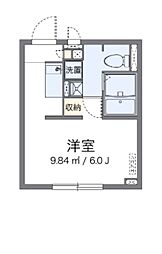 アルク国立北I ワンルームの間取図画像