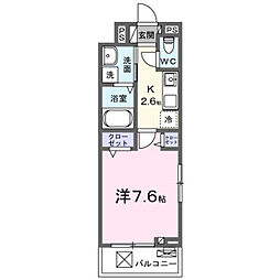 アルバ 1Kの間取図画像