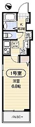 ファインオプト志村 1階1Kの間取り