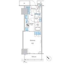 パークアクシス滝野川ラブリーズ 1Kの間取図画像