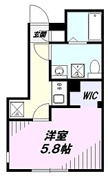 Agrande Nishi-Kokubunji 1Kの間取図画像