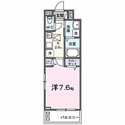 アーバンコート エフ 1Kの間取図画像