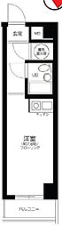 初台スカイレジテル 8階ワンルームの間取り