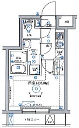RELUXIA品川東大井 2階1Kの間取り