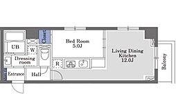 都営浅草線 本所吾妻橋駅 徒歩8分の賃貸マンション 3階1LDKの間取り