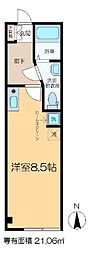 三家第一ビル ワンルームの間取図画像
