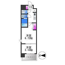 AELL　OSAKA　EAST 15階2Kの間取り