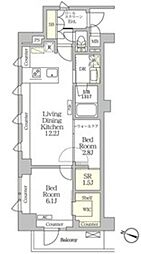 AIFLAT明大前 2SLDKの間取図画像