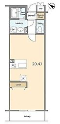 ブレス北新宿 ワンルームの間取図画像