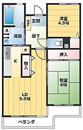 emラフォーレ実籾 2LDKの間取図画像