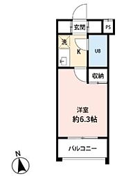 ジョイフル菊名 1Kの間取図画像